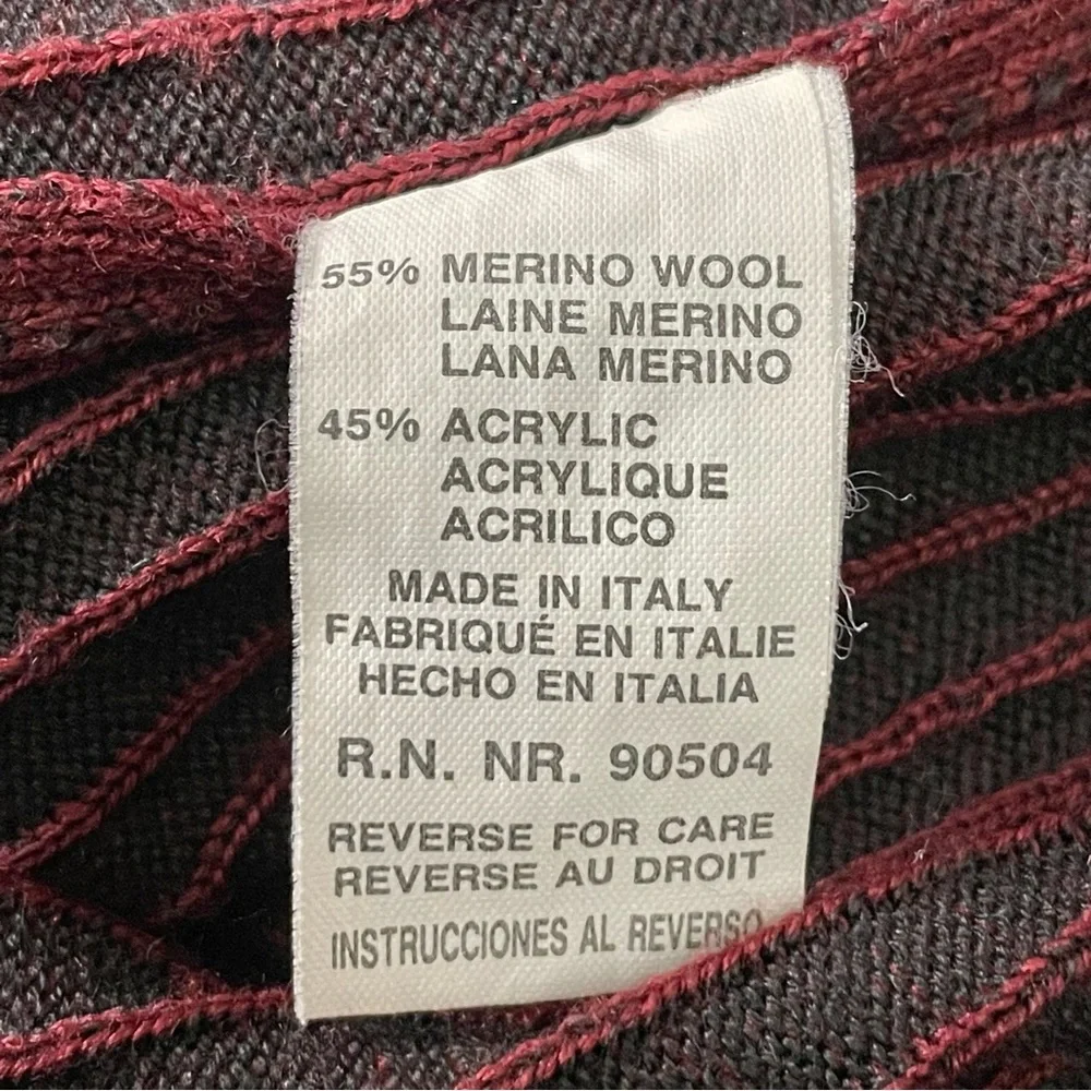 FUMAGALLI’S Vintage Merino Wool Blend Ribbed Long Sleeve Crew Neck Sweater